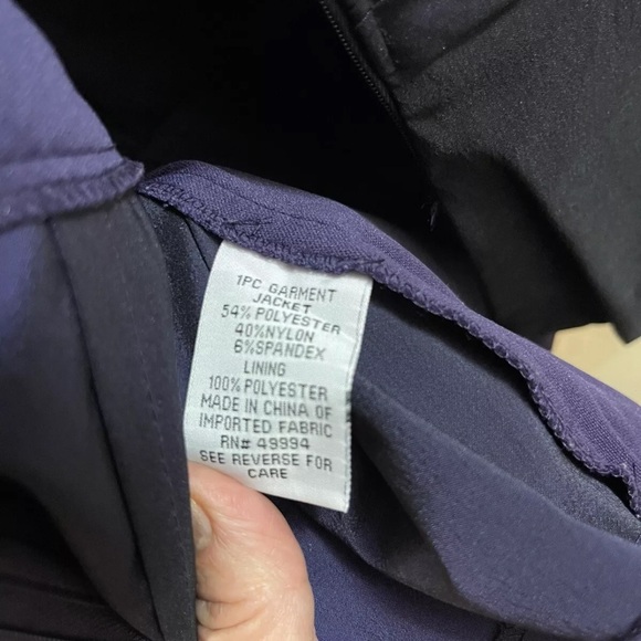 R&M richards top/ Blouse Stretch Size 10 Purple with shine - Picture 4 of 6